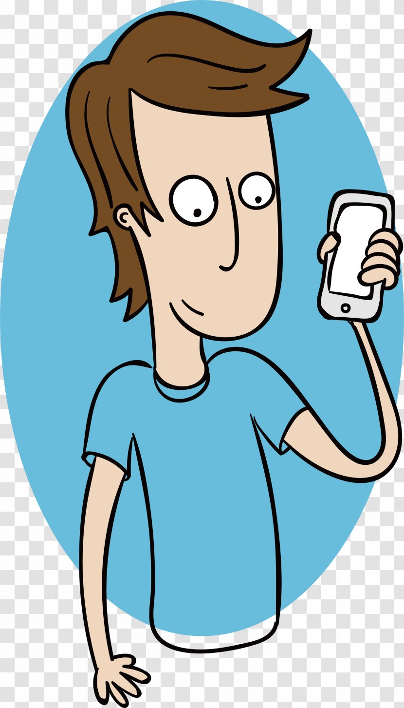 Mobile Phone Telephone Euclidean Vector - Watercolor - The Man On Transparent PNG