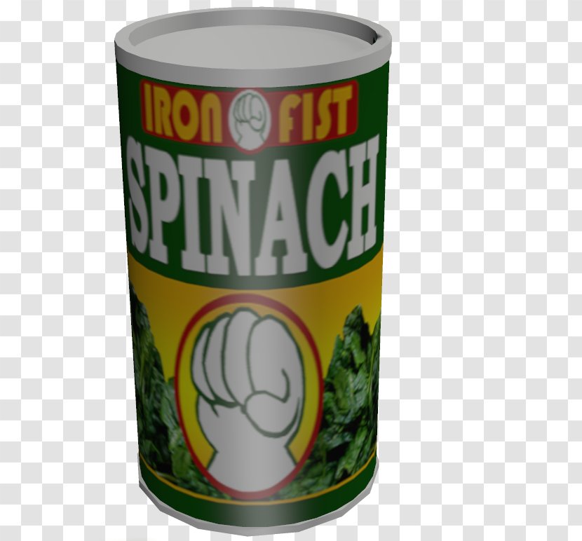 Coffee Cup Popeye Tin Can Mug - Spinach Transparent PNG