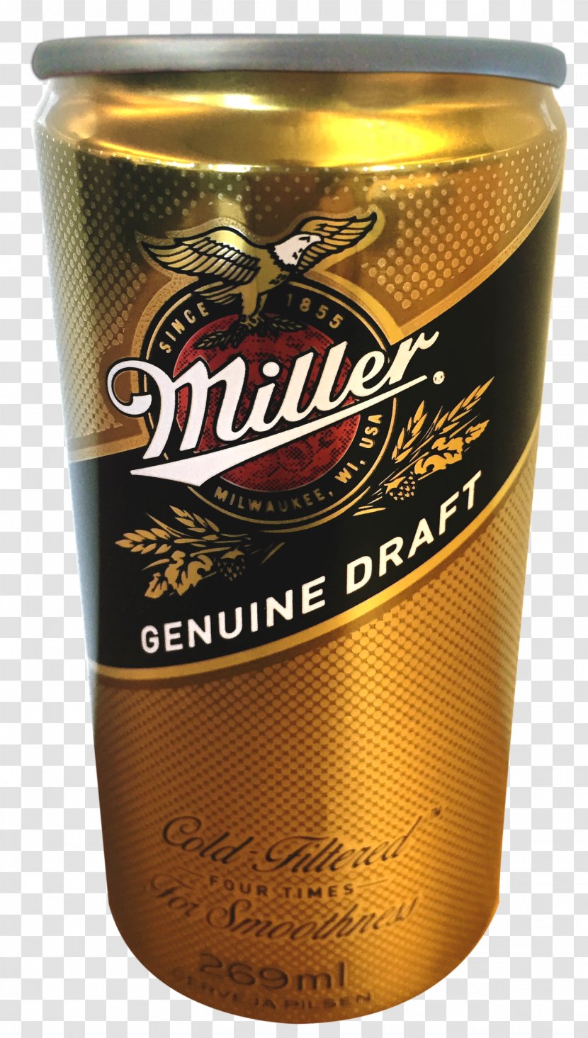 Beer Miller Brewing Company Budweiser Beverage Can Genuine Draft - Drink Transparent PNG