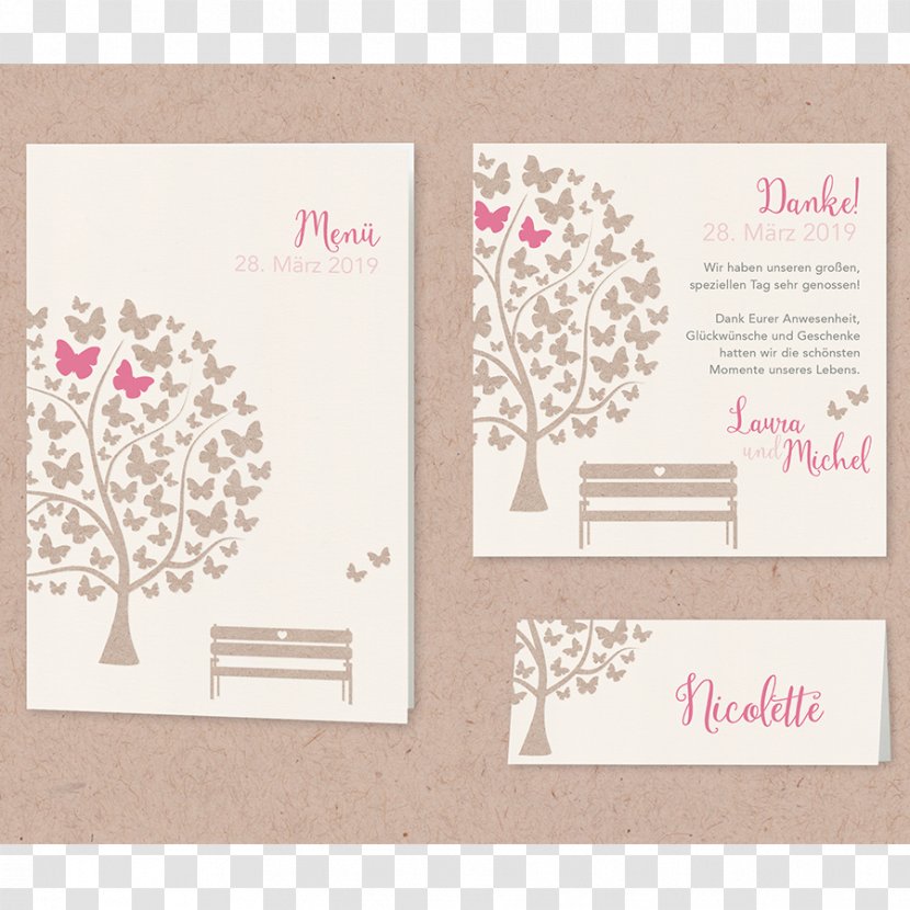 Wedding Invitation Butterfly Aachen Place Cards Transparent PNG