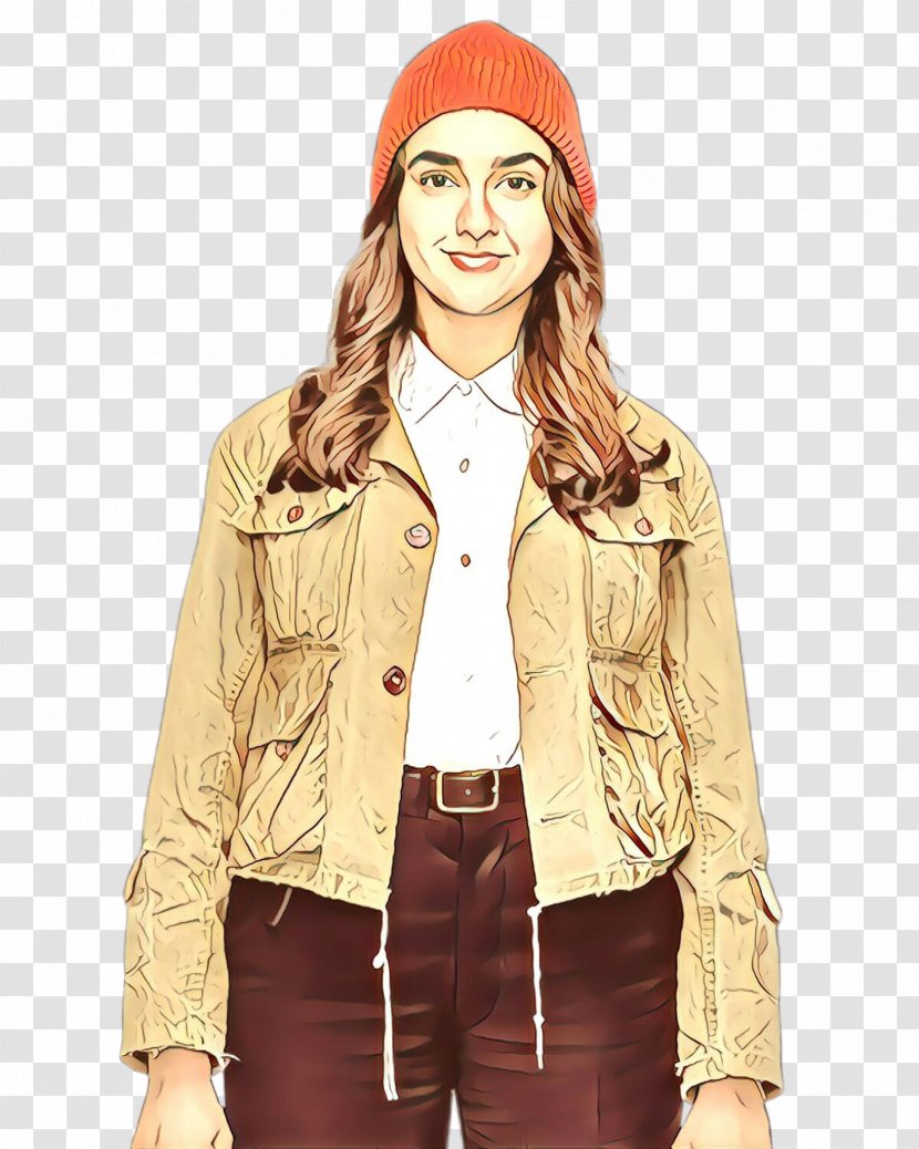 Clothing Jacket Outerwear Sleeve Khaki - Fashion Cap Transparent PNG