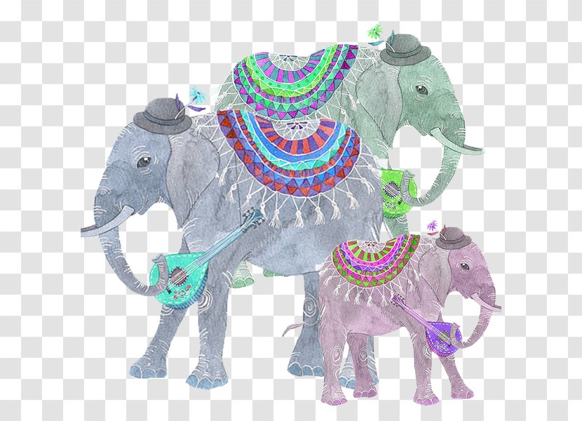 Elephants In Thailand Computer File - And Mammoths - Hand Painted Elephant Transparent PNG