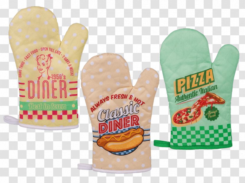 Oven Glove Diner Barbecue Retro Style Apron - Kitchen Gloves Transparent PNG