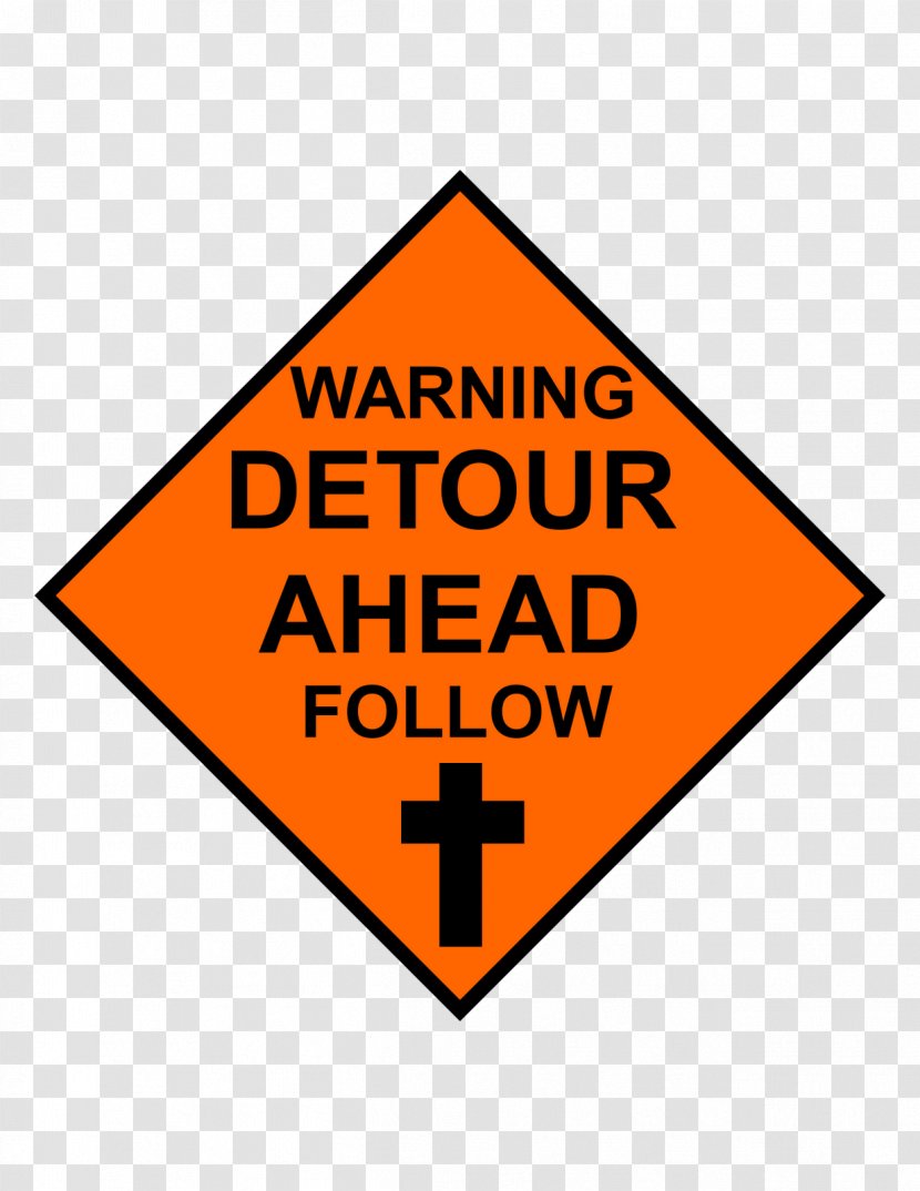 Detour Traffic Sign Roadworks - Brand - Road Transparent PNG