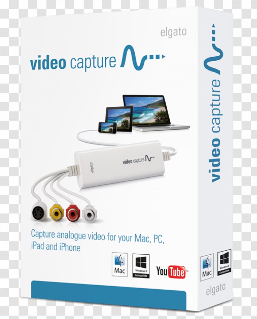 VHS Laptop Video Capture Elgato - Analog Signal - Digital Recorder Transparent PNG