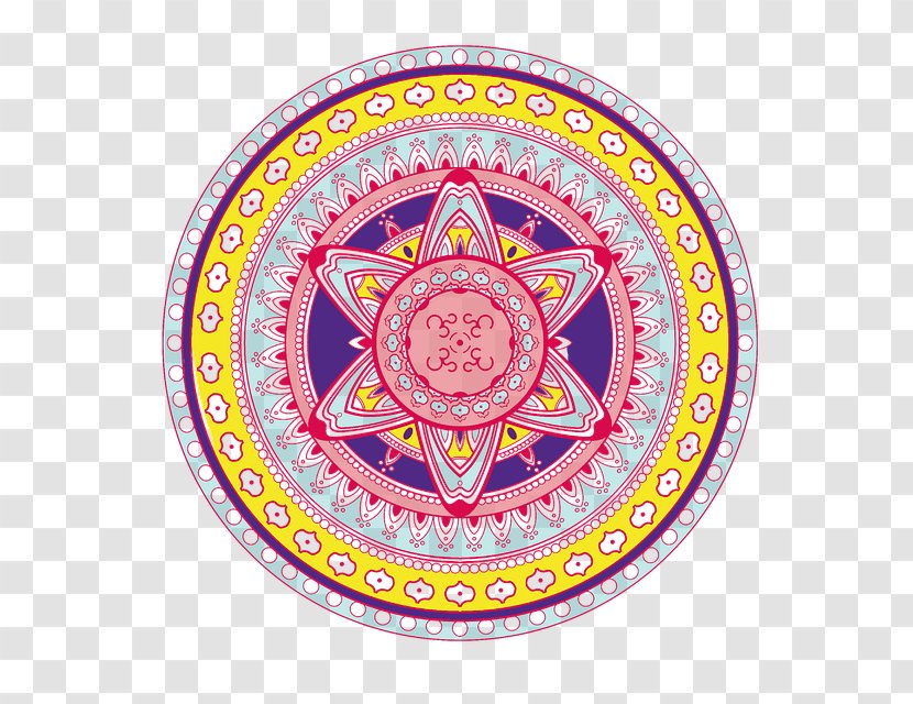 Mandala Ornament Image Symbol Art - Dishware Transparent PNG