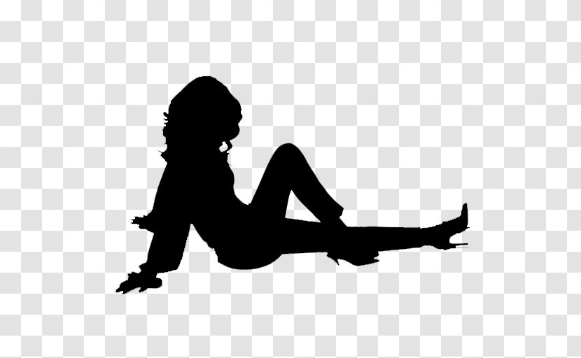 Silhouette - Sitting - Lunge Leg Transparent PNG