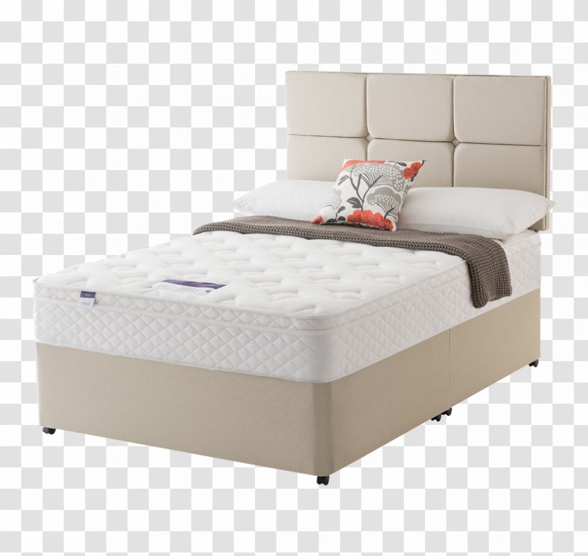 Divan Mattress Bed Silentnight Foot Rests - Bedroom Transparent PNG