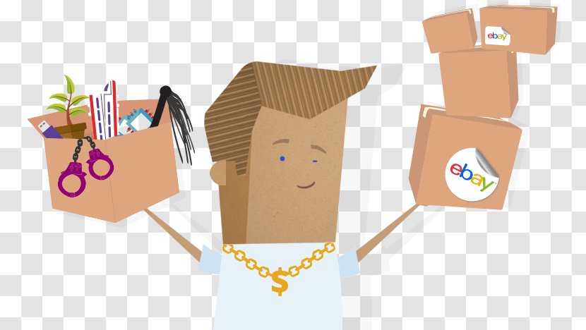 Paper Cardboard Cartoon - Carton - Courier Delivery Transparent PNG