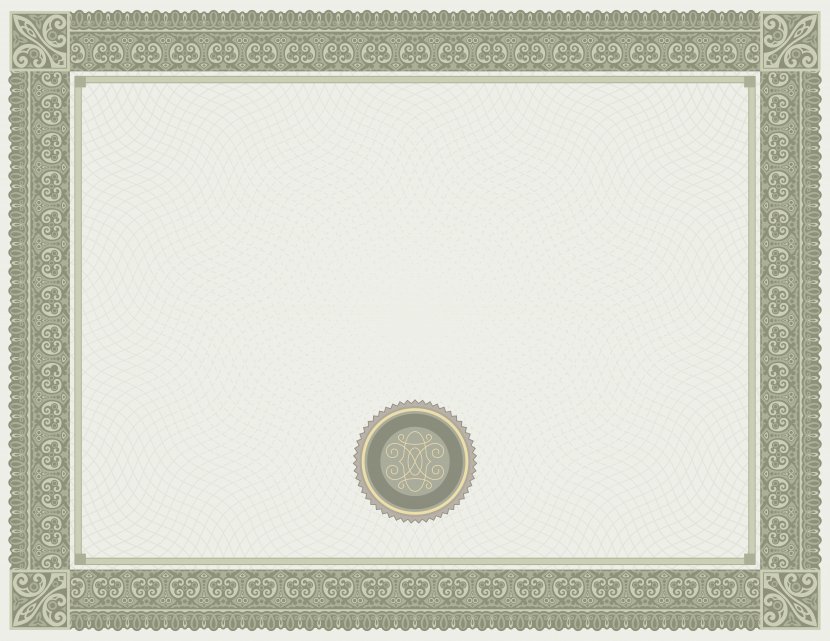 Picture Frame Rectangle Design Product - White Green Certificate Template Image Transparent PNG