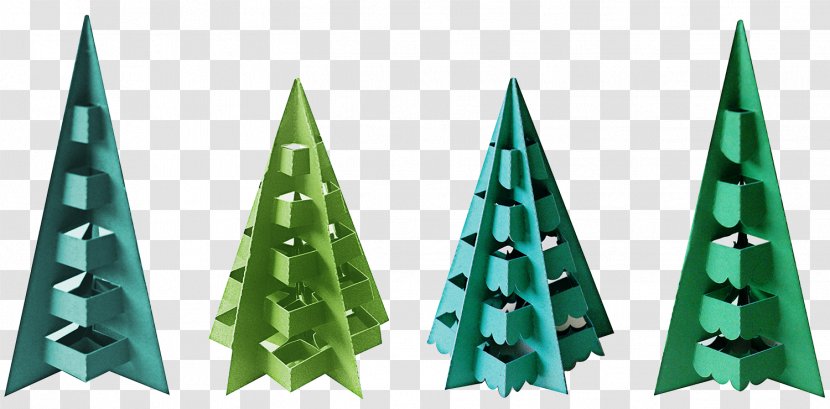 Tree Paper 3D Computer Graphics Christmas Ornament Spruce - Conifers - Cutting Transparent PNG