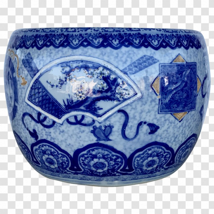 Blue And White Pottery Ceramic Hibachi Furniture Bowl - Antique - Chinese Porcelain Transparent PNG