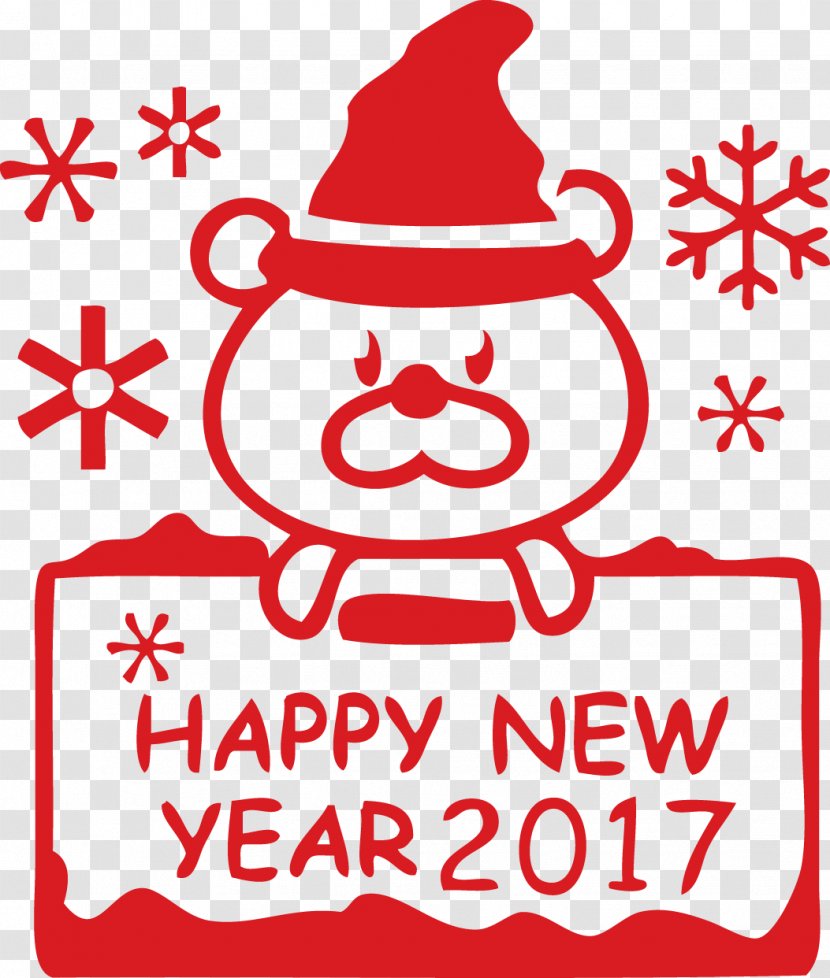 Santa Claus Chinese New Year Sticker - Decal - Vector Material Transparent PNG