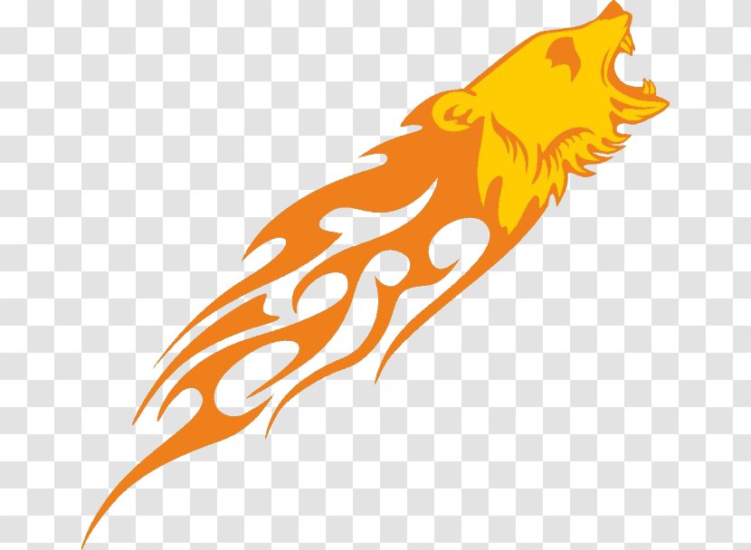 Tiger Flame Lion Clip Art - Fire - Howling Wolf Picture Material Transparent PNG