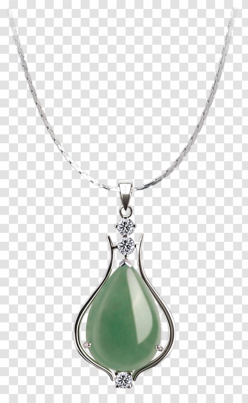 Locket Necklace Jade Silver - Fashion Accessory Transparent PNG