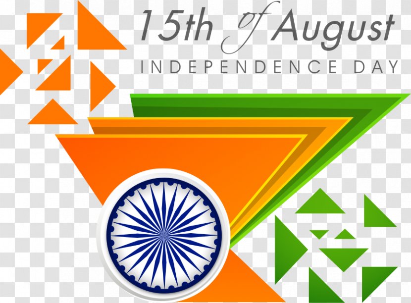 Indian Independence Day Poster Clip Art - Royaltyfree - Falun Vector Triangle With India Transparent PNG