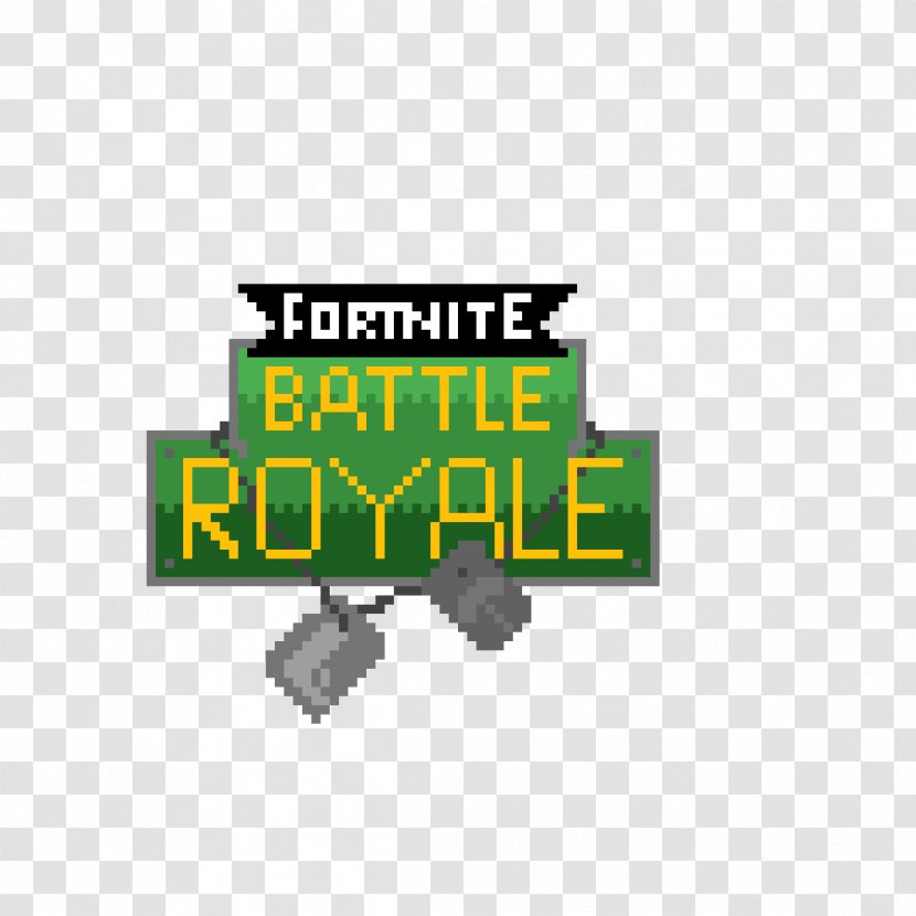 Logo Font Brand Product Line - Green - Pixel Fortnite Battle Transparent PNG