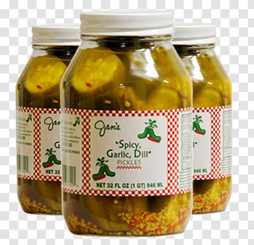 Giardiniera Pickled Cucumber Pickling Vegetarian Cuisine Dill - Fruit Preserve - Garlic Transparent PNG