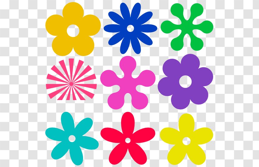 1960s Flower Retro Style Clip Art - Scalable Vector Graphics - Clipart Transparent PNG