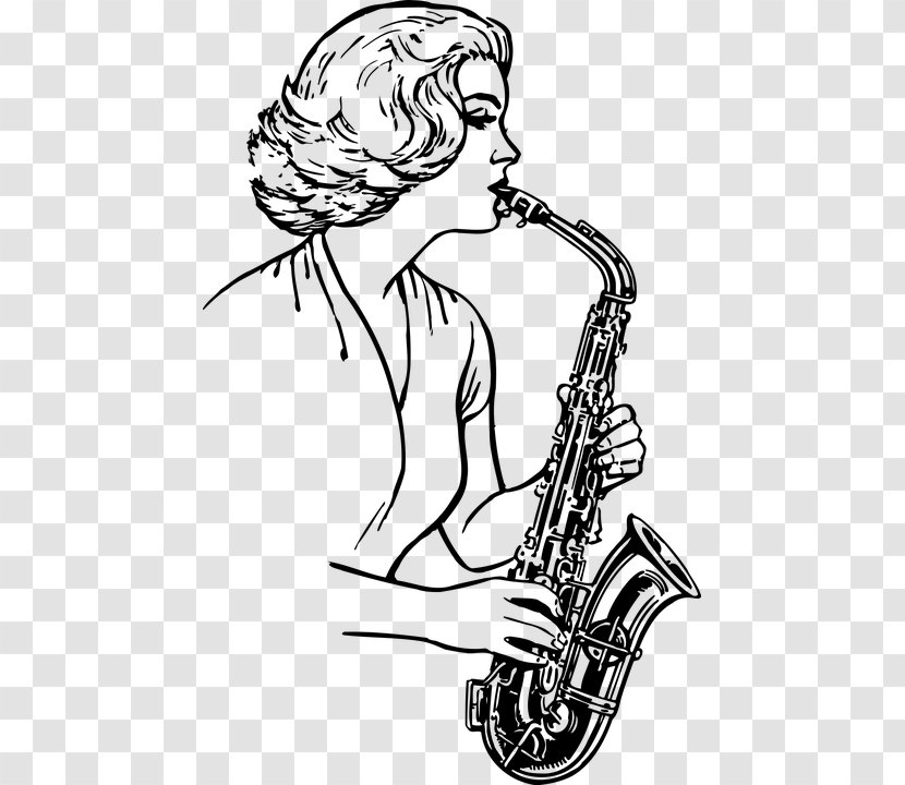 Saxophone Musical Instruments Drawing Clip Art - Watercolor Transparent PNG