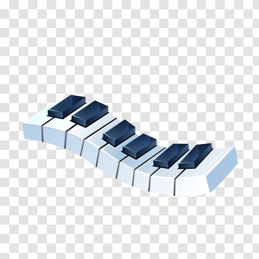 Piano Musical Keyboard Drawing - Technology - Black And White Keys Transparent PNG