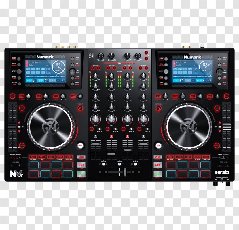 Numark NV II DJ Controller Disc Jockey Industries Traktor - Watercolor - Flower Transparent PNG