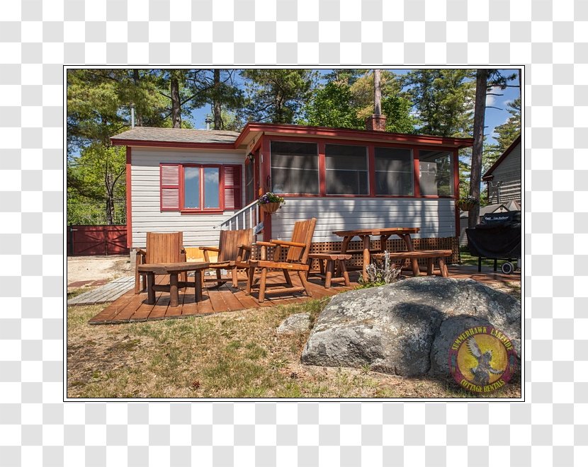 Cottage House Log Cabin Home Television - Living Room Transparent PNG