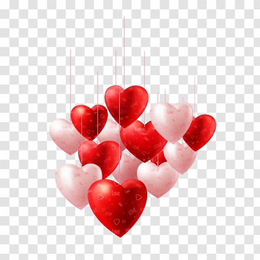 Valentines Day Heart Balloon Illustration - Royaltyfree Transparent PNG