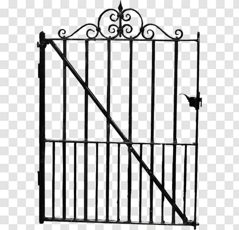 Gate Fence Clip Art - Black Transparent PNG