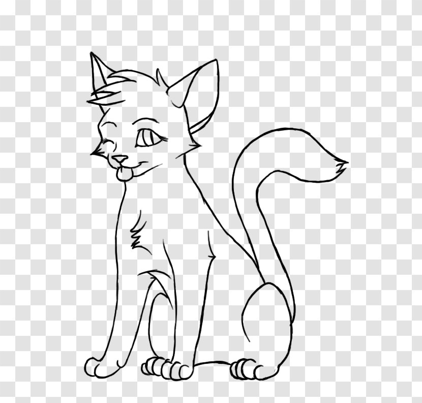 Whiskers Kitten Domestic Short-haired Cat Line Art - Drawing Transparent PNG