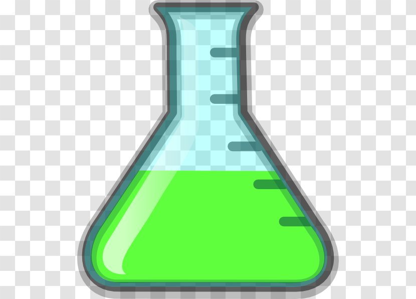 Laboratory Flasks Erlenmeyer Flask Chemistry Clip Art - Light Green Transparent PNG