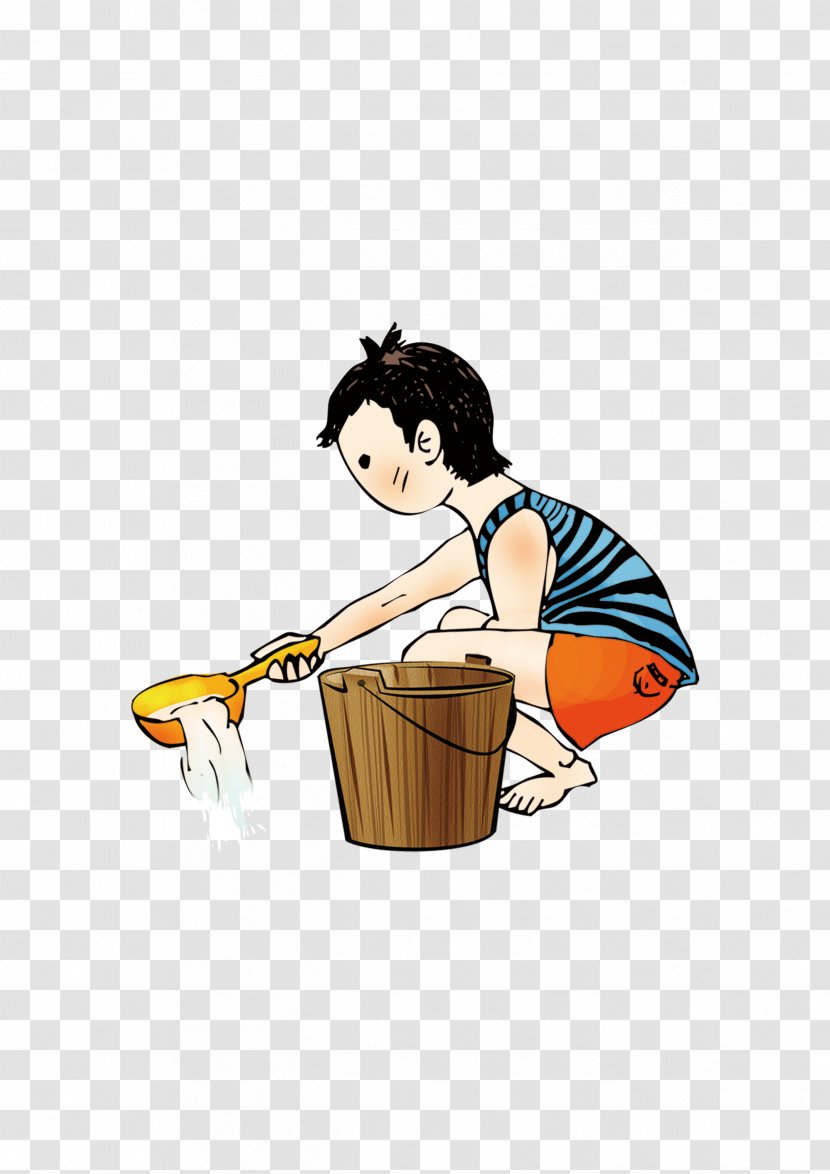 Child Tree Cartoon - Boy - Children Watering Transparent PNG