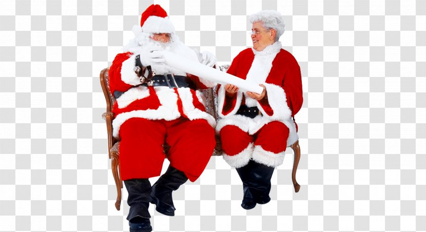 Christmas Ornament Gratis Clip Art - Santa Claus With Granny Transparent PNG