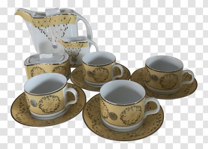Coffee Cup Porcelain Saucer Mug Kettle - Tea Set Transparent PNG