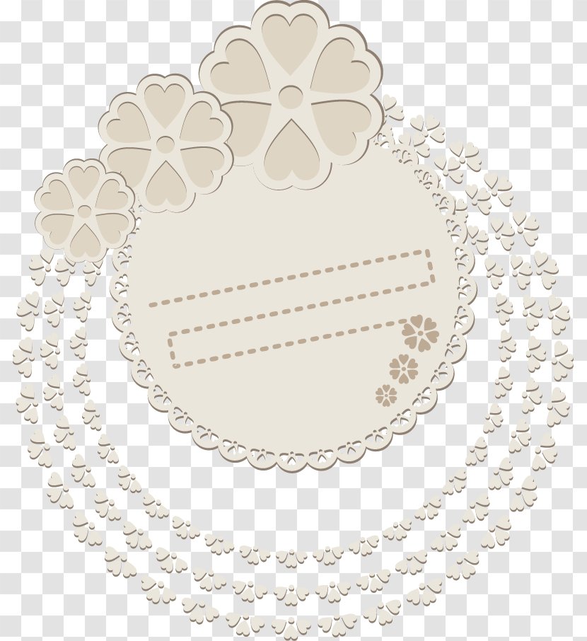 Beige - Red - Clover Border Transparent PNG