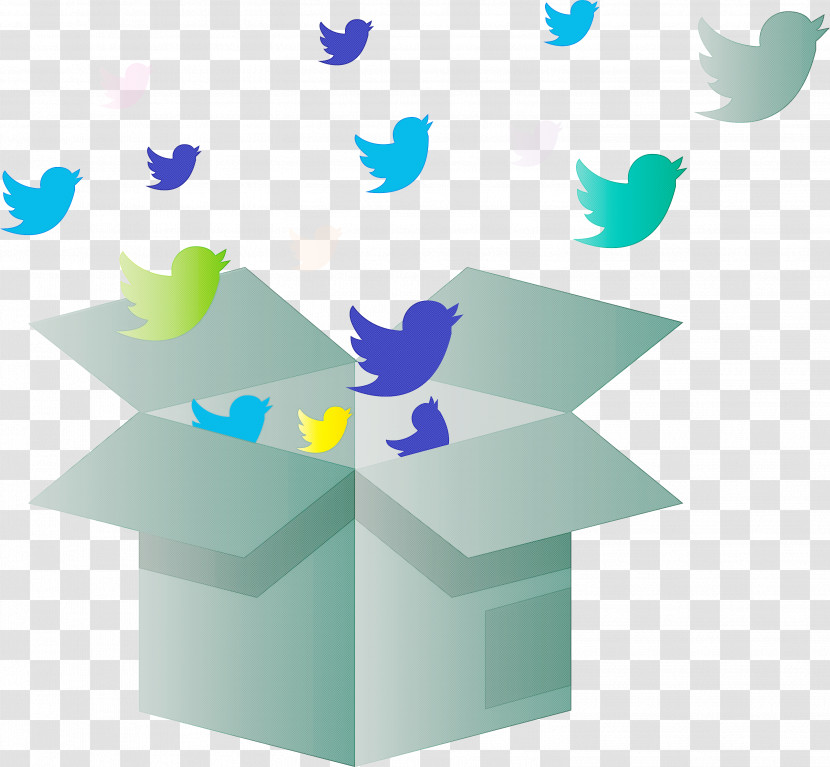 Twitter Birds Opened Box Transparent PNG