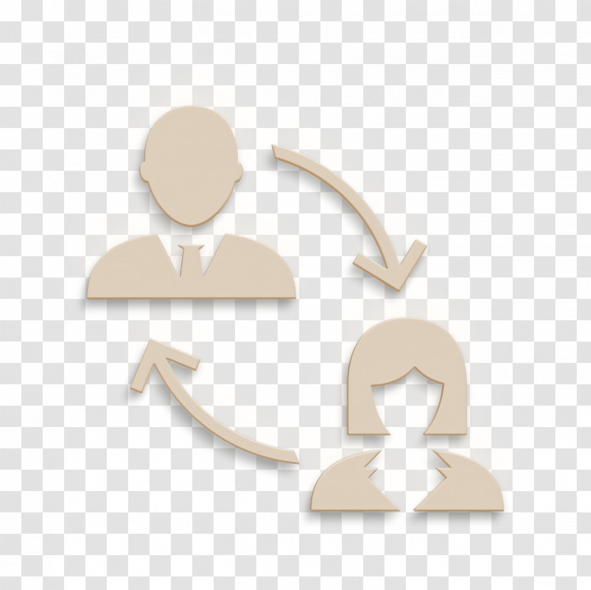 User Set Icon Arrows Icon Business Comunication Icon Transparent PNG