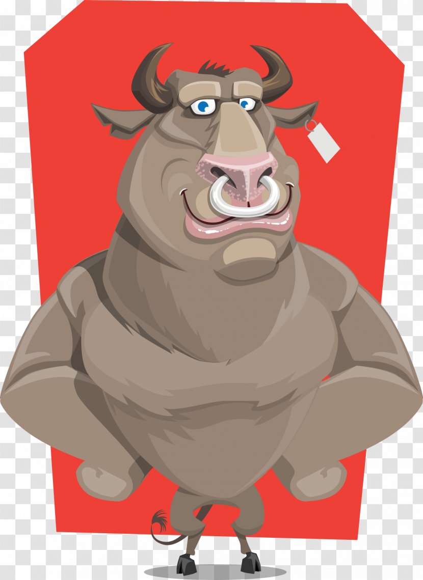 Character Cartoon - Art - Bull Transparent PNG