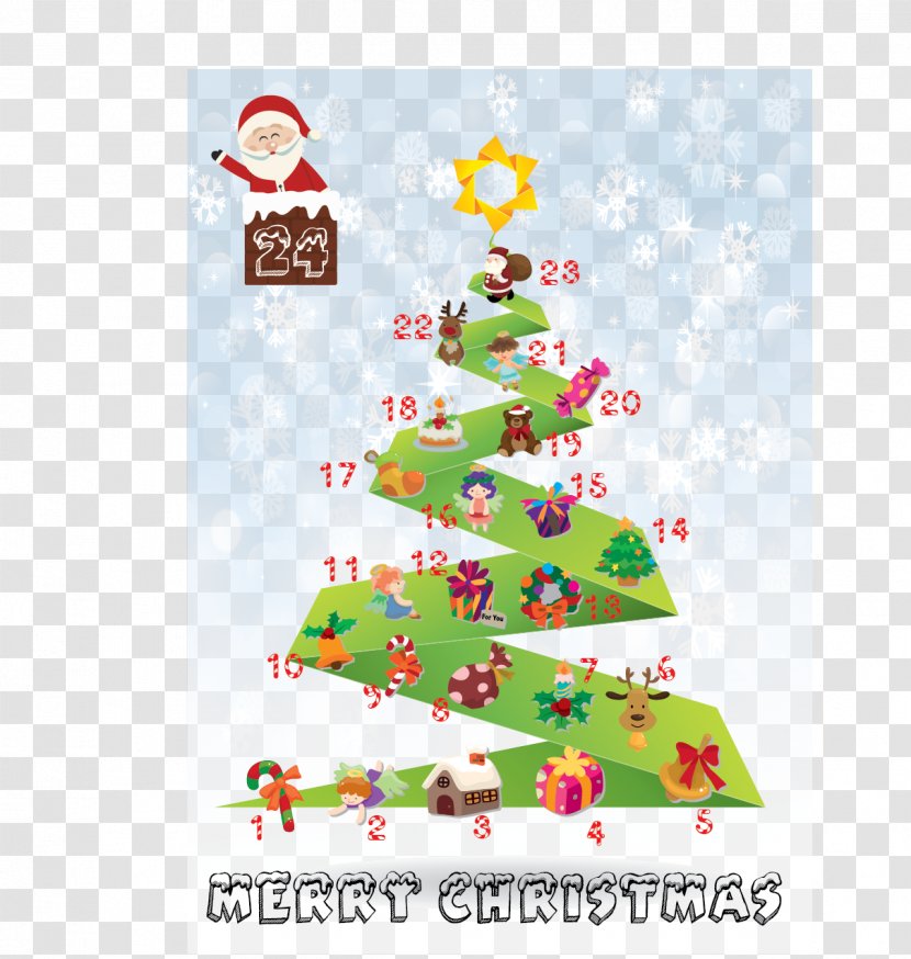 Christmas Tree Ornament Greeting & Note Cards Font - Advent Calendars Transparent PNG