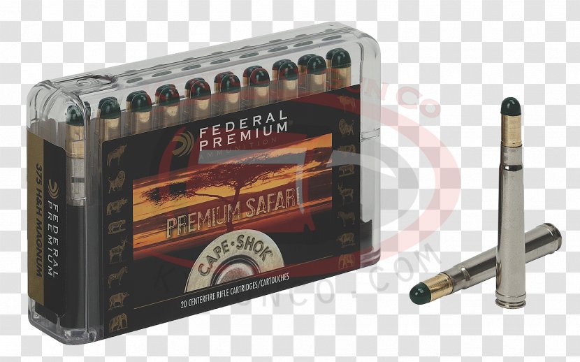 Bullet .416 Rigby Remington Magnum Federal Premium Ammunition Cartridge - Silhouette Transparent PNG