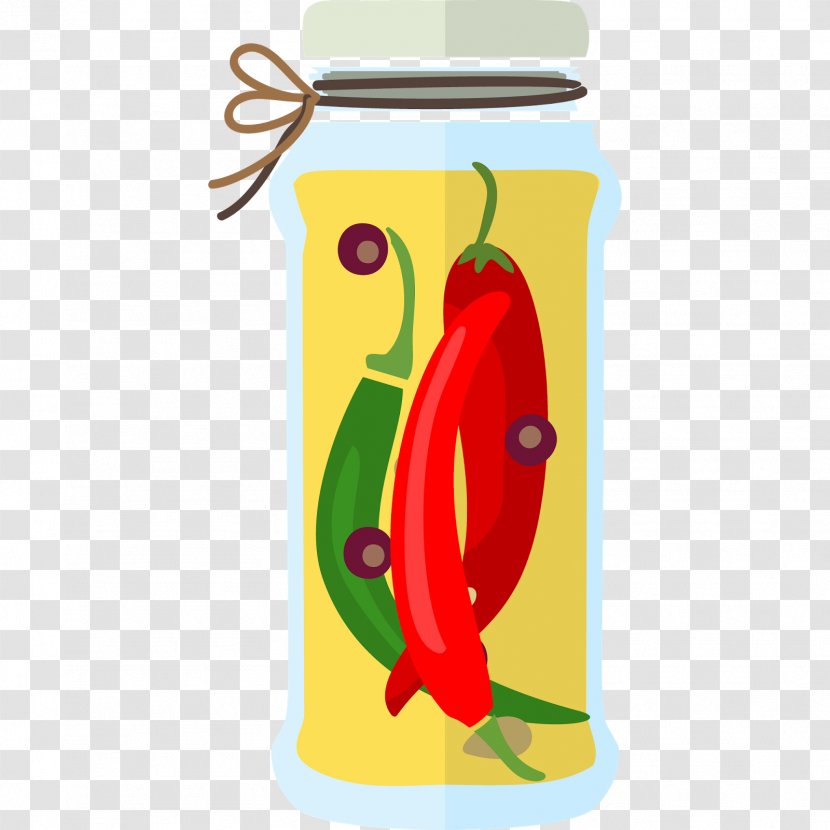 Water Bottles Bell Pepper Chili - Peppers And - Pickled Transparent PNG