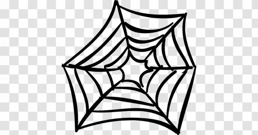 Spider Web Clip Art - Black And White Transparent PNG