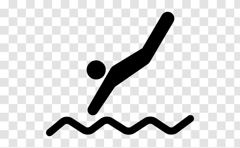 Sport - Black And White - Swimming Vector Transparent PNG