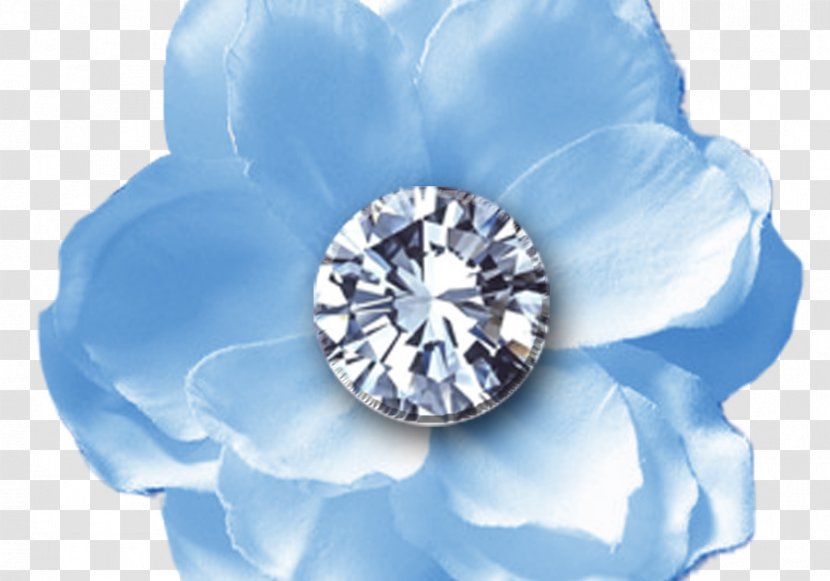 Blue Petal Scrapbooking Diamond Flower - Sapphire Transparent PNG