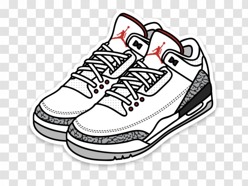 Nike Air Jordan III Shoe Sneakers Jumpman - Sticker Transparent PNG