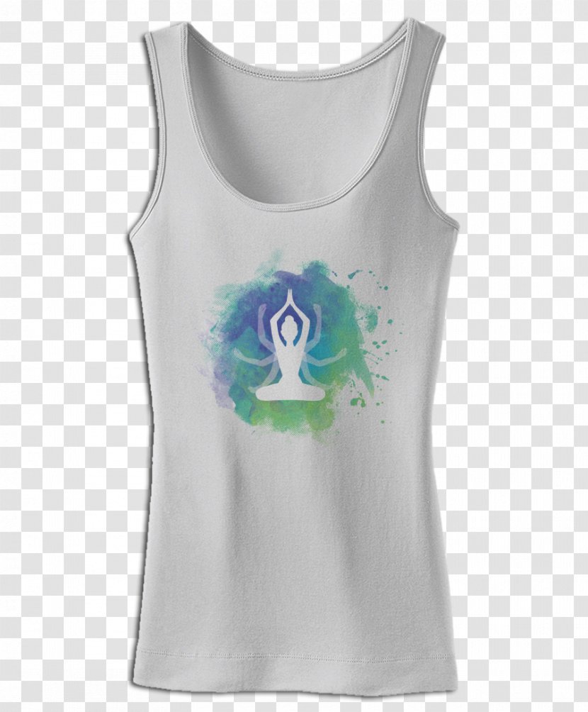 T-shirt Sleeveless Shirt Clothing Outerwear - Gilets - Watercolor Yoga Figure Transparent PNG