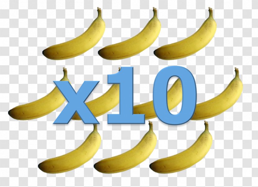 Ten Yellow Bananas Cream Pie Fruit - Banana Transparent PNG