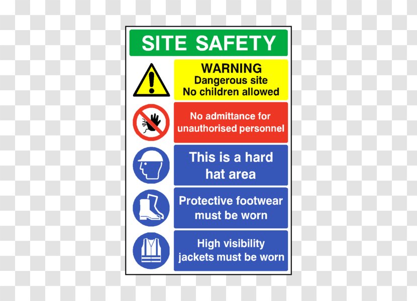 Construction Site Safety Sign Architectural Engineering Hazard - Signage - Information Transparent PNG