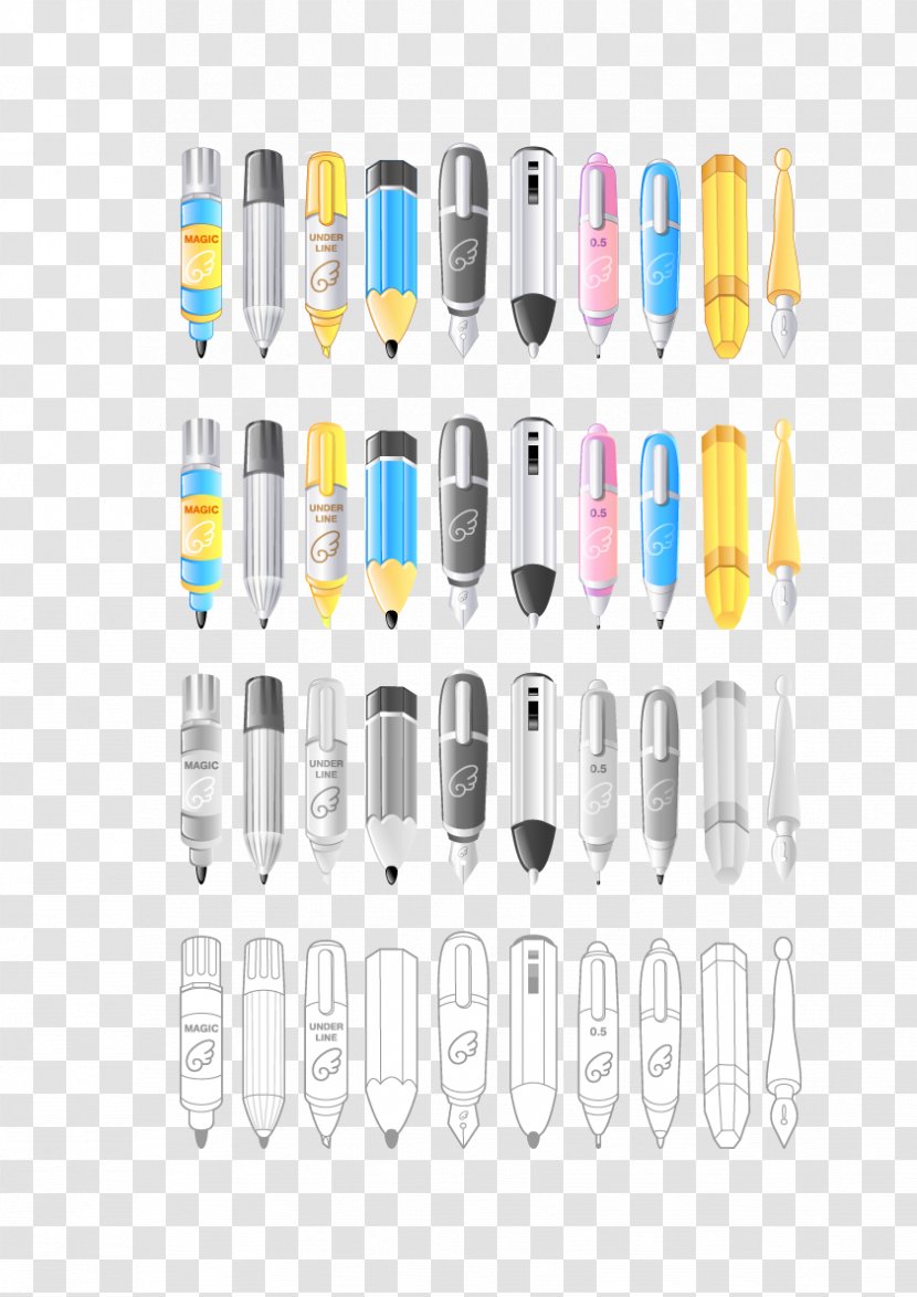 Pen Icon - Drawing - Markers And Pens Transparent PNG