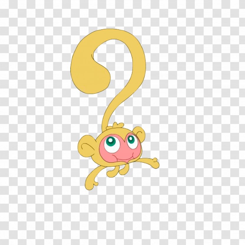 Question Mark Monkey Greinarmerki Tail - Body Jewelry - Looking At The Of A Look Puzzled Monkeys Transparent PNG